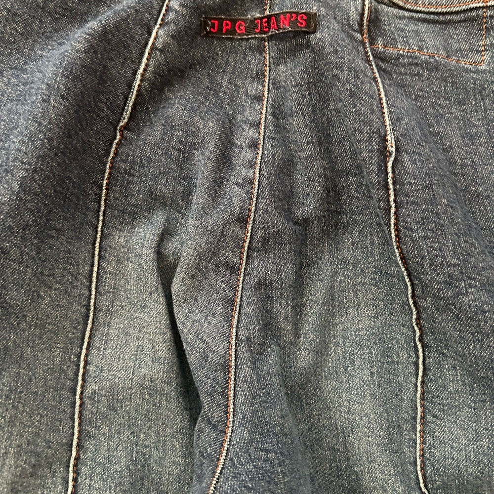 Vintage Blue Denim Jeans with Zipper Detail - Picture 8 of 11